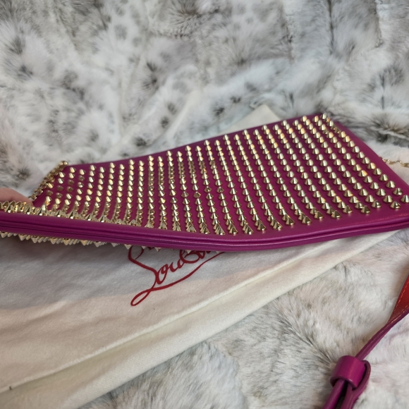 RARE Christian Louboutin Loubiposh Studded Clutch/Shoulder/Crossbody Bag - Picture 5 of 16